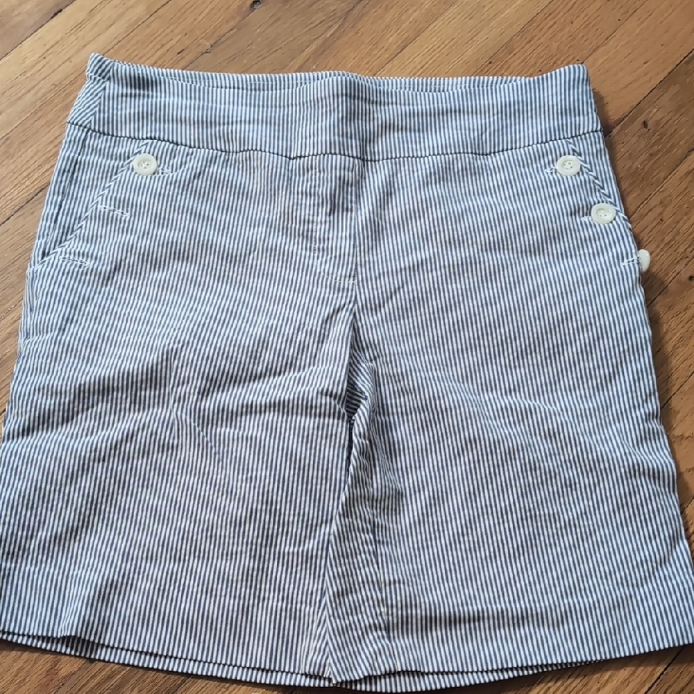 Counterparts Blue and White Mini Pencil Skirt